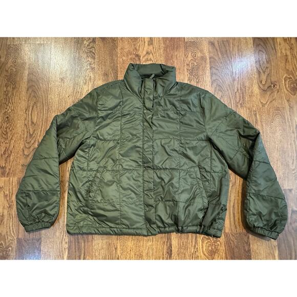 Madewell Women’s Travel Buddy Packable Puffer Jacket – Green – Size Large Cozy - Picture 1 of 9